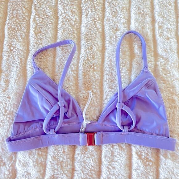 NEW Gooseberry Seaside So Chic Lavender Triangle Bikini Top Small S - Picture 4 of 4